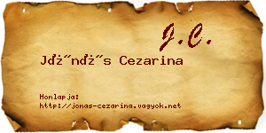 Jónás Cezarina névjegykártya